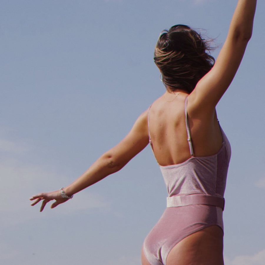 Dusty Rose One-Piece Swimsuit